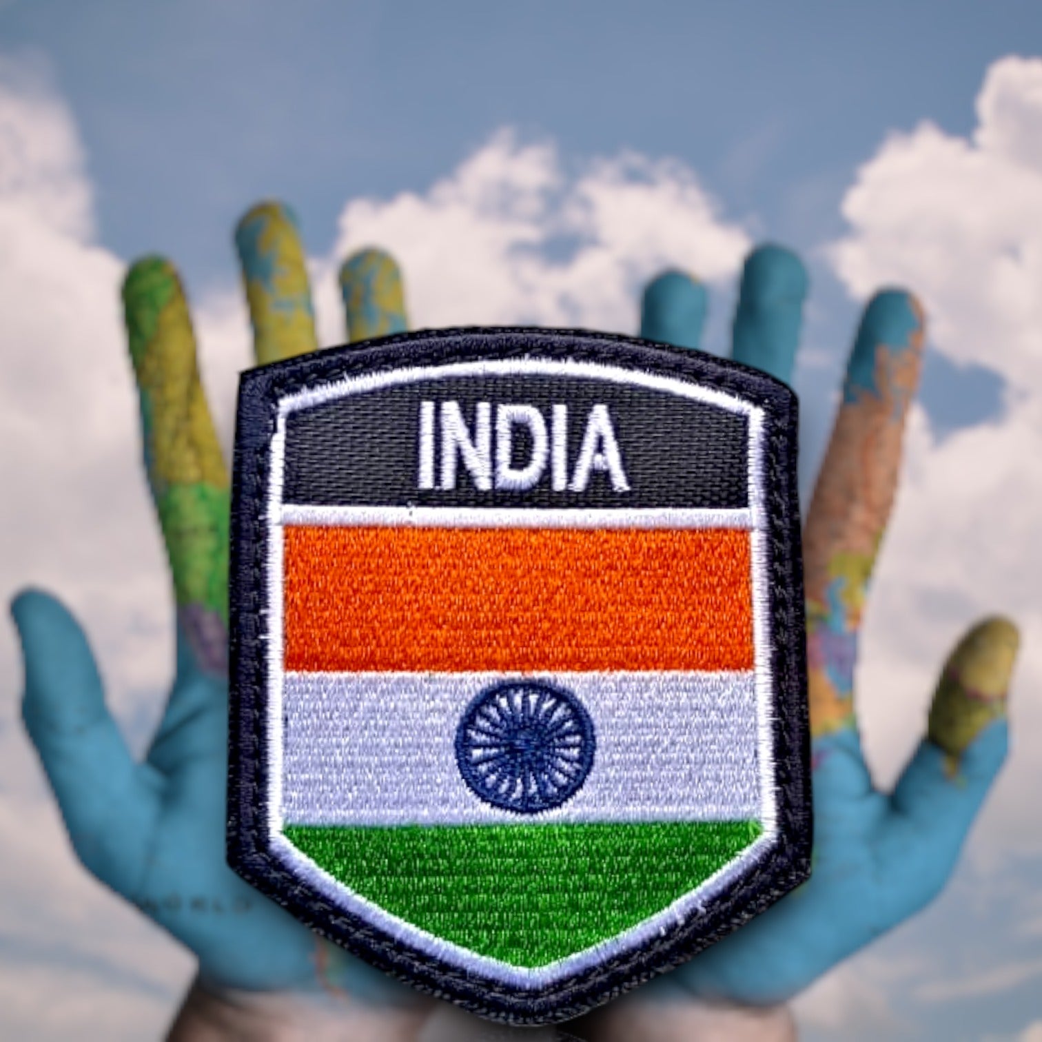 Shield India Flag Patches For Jackets - Military Patches – MILITARY ...