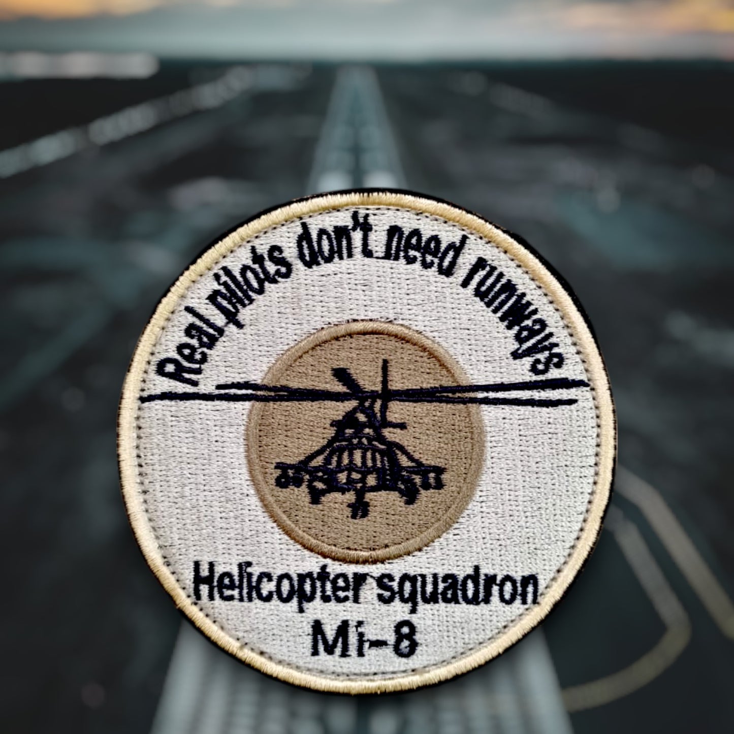 P1876 | REAL PILOTS DON'T NEED RUNWAYS | EMBROIDERED | WITH VELCRO PATCH