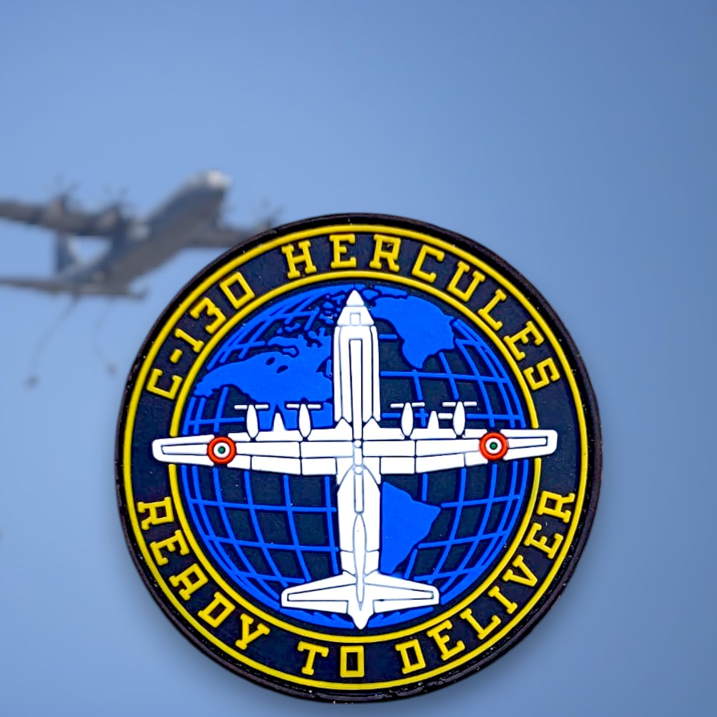 P1981 | C-130 HERCULES | RUBBERISED | WITH VELCRO PATCH