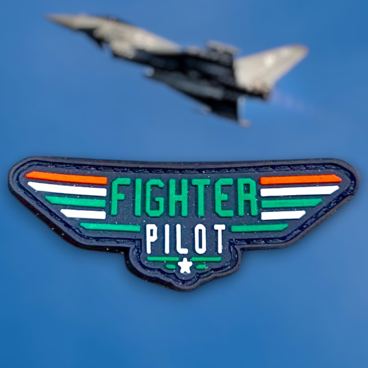 P1990 | FIGHTER PILOT | RUBBERISED | WITH VELCRO PATCH