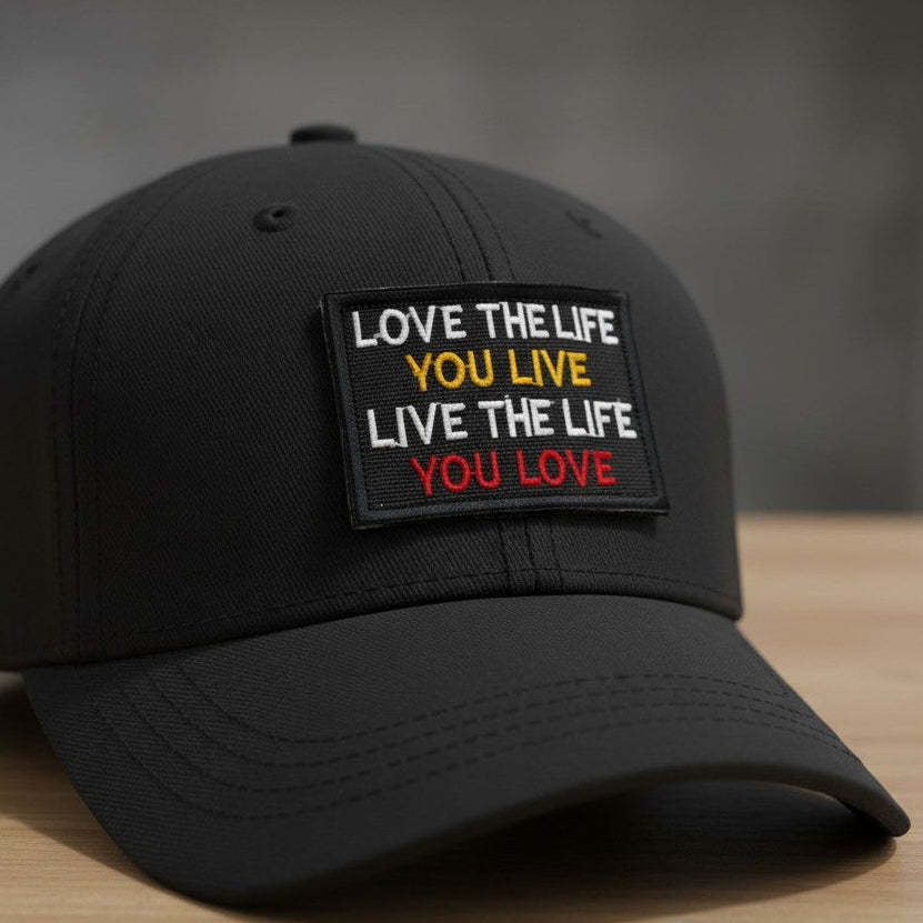 LOVE THE LIFE YOU LIVE | EMBROIDERED | WITH VELCRO PATCH