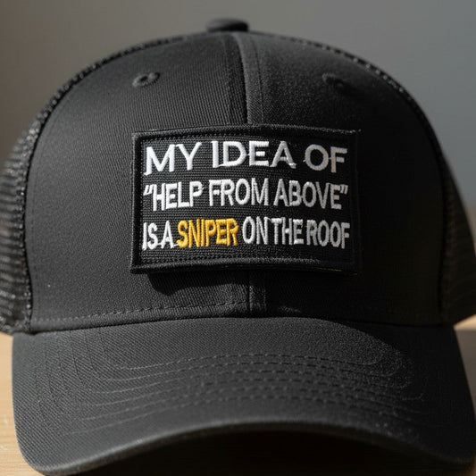 HELP FROM ABOVE | EMBROIDERED | WITH TACTICAL PATCH (Velcro + Magnet + Iron On)