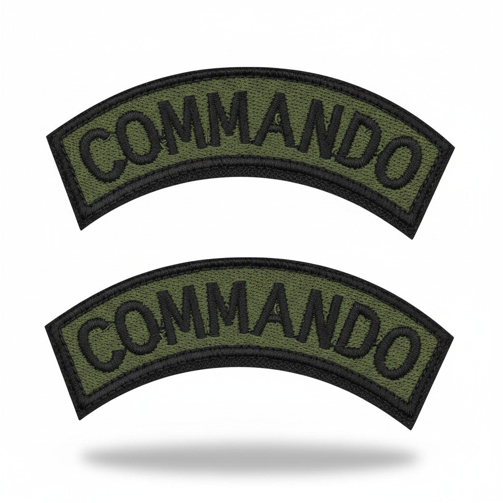 COMMANDO | SET OF 2 | EMBROIDERED | WITH VELCRO PATCH