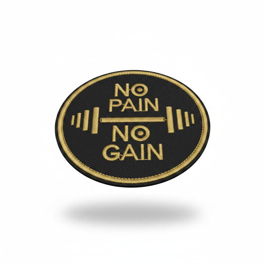 NO PAIN NO GAIN | EMBROIDERED | WITH TACTICAL PATCH (Velcro+Magnet+Iron on)
