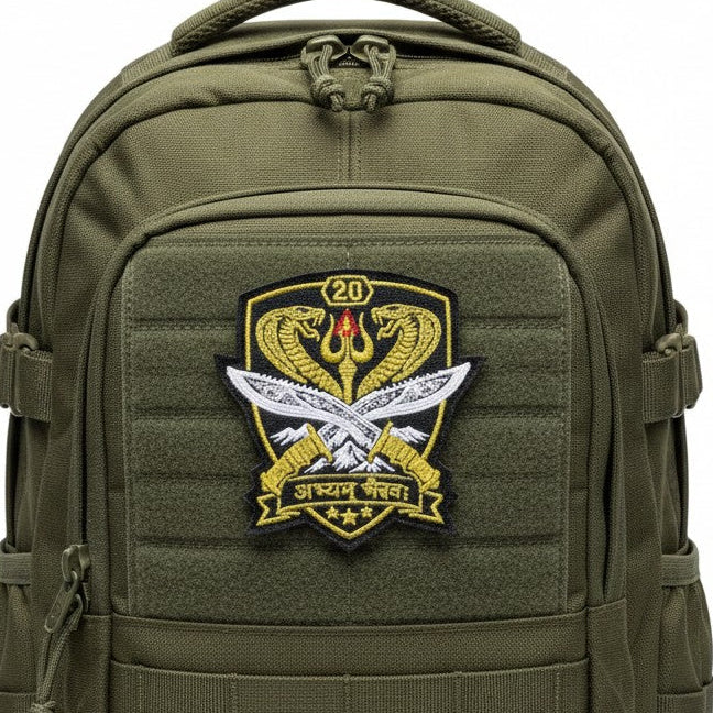 FEARLESS BHAIRAV अभ्यम् भैरवः | EMBROIDERED | WITH TACTICAL PATCH (Velco+Magnet+Iron on)