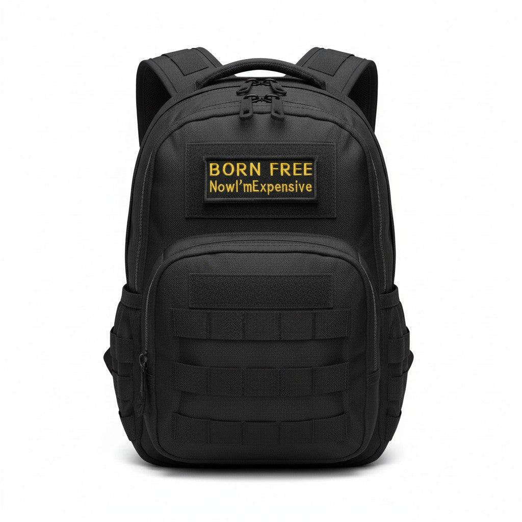 BORN FREE | EMBROIDERED | WITH TACTICAL PATCH (VELCRO+MAGNET+IRON ON)