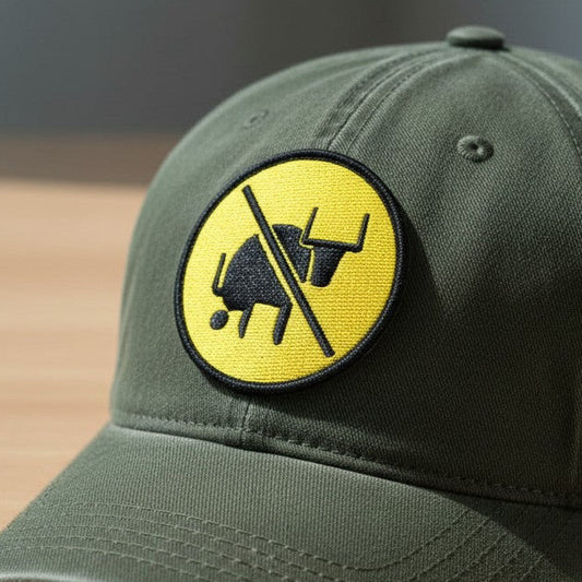 NO BULLSHIT SIGN | EMBROIDERED | WITH TACTICAL PATCH (Velcro + Magnet + Iron On)
