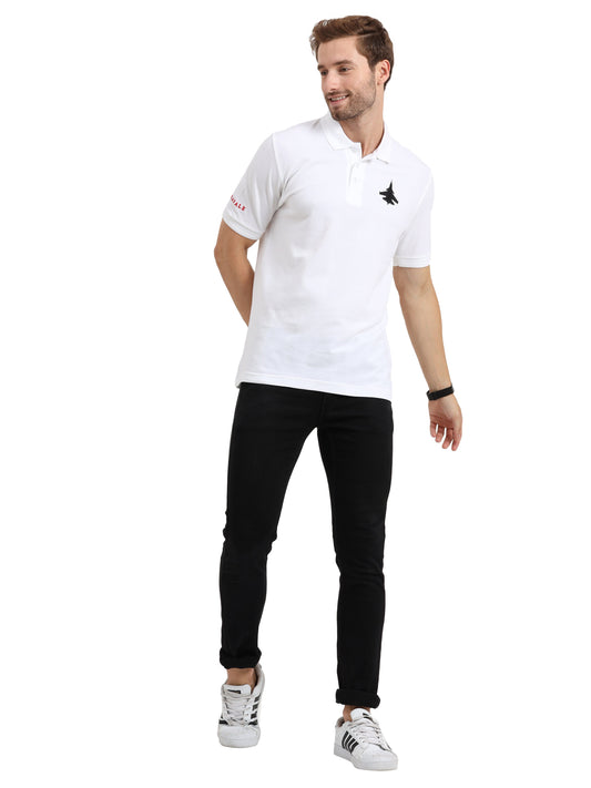 White T Shirt With Collar Rafale Online for men