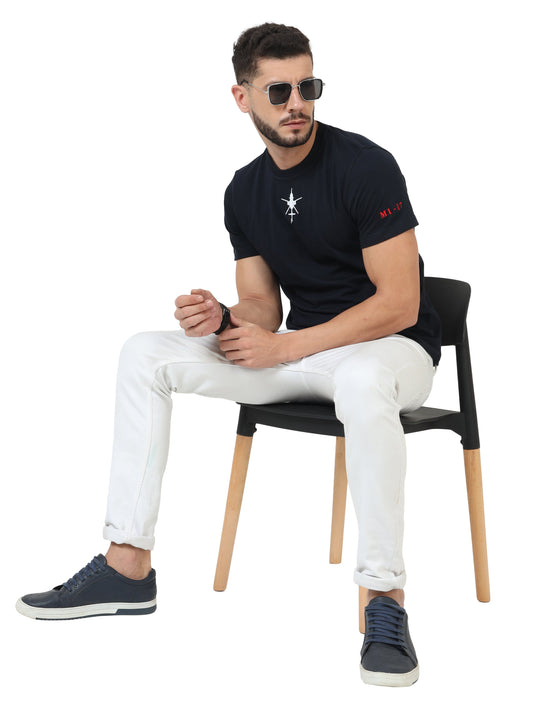 WHITE MI 17 ROUND NECK T SHIRT for men