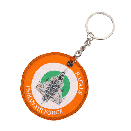 rafale theme fabric keychain tri color