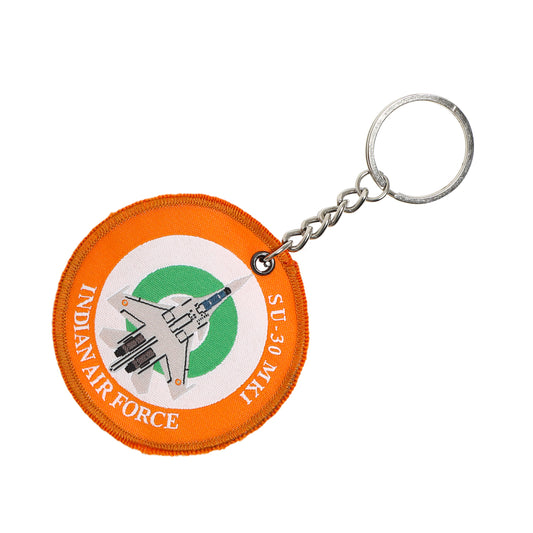 sukhoi 30 fabric keychain tri color