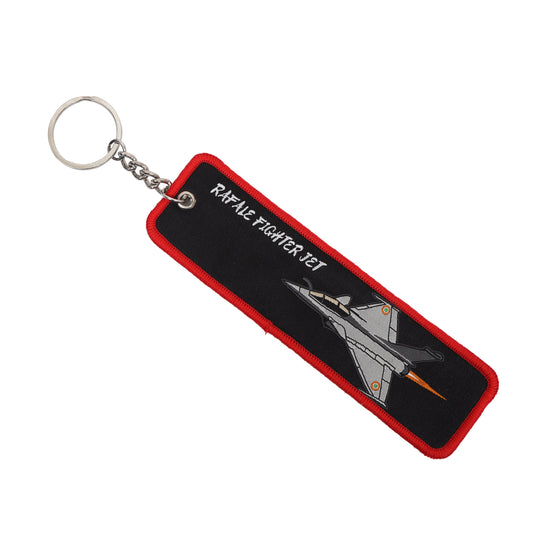 rafale fighter jet fabric keychain