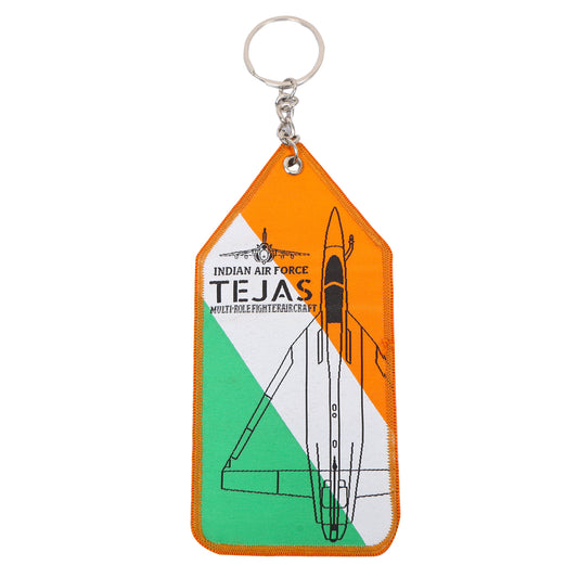 tejas indigenous delta fabric keychain