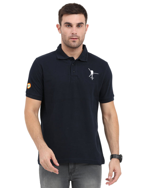 Mens T Shirt With Collar Chetak Helicopter for men