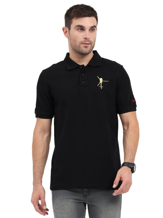 Mens T Shirt With Collar Chetak Helicopter for men