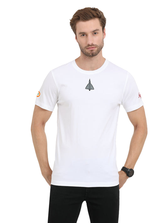 Aircraft Tejas Logo Cotton Round Neck T Shirt for men