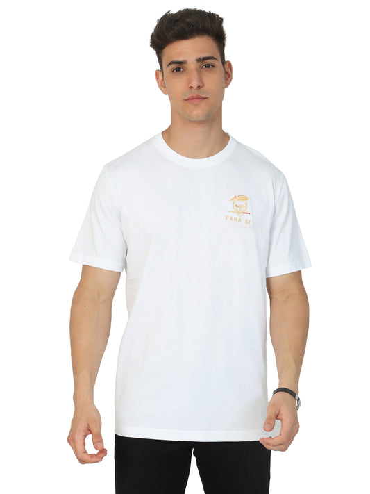 White Para Commando Tshirt for men