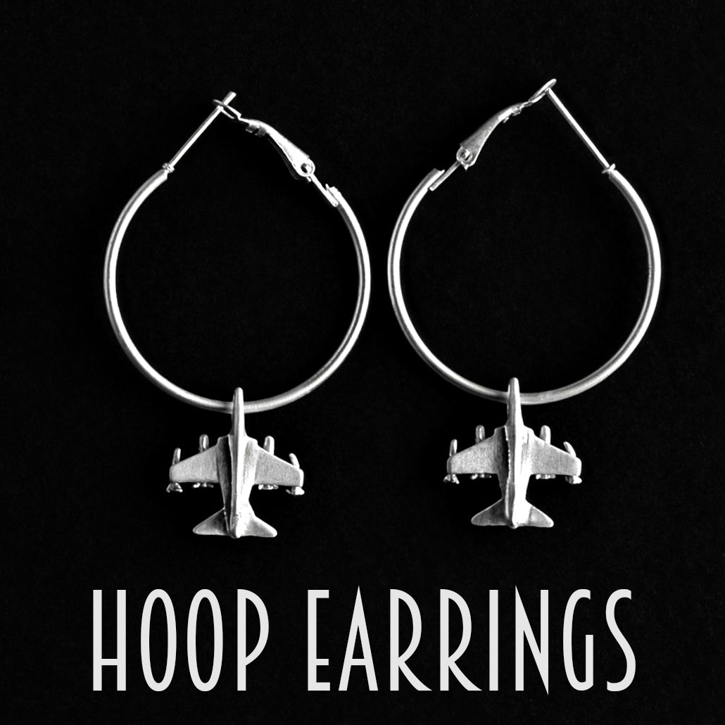 Jaguar Airplane Hoops Long Earrings For Girls