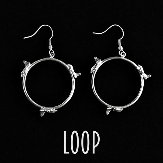 Jaguar Themed Simple Hoop Earrings