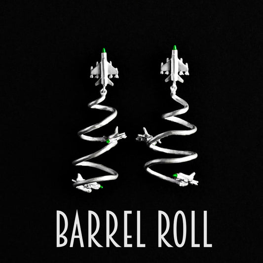  Mig 21 Barrel Roll Loop Earrings