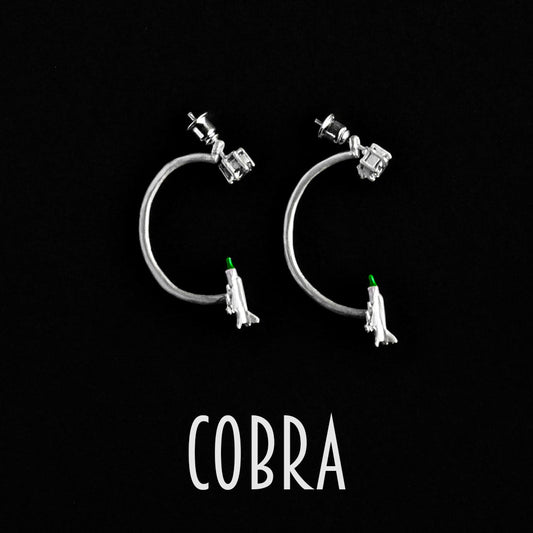  Mig 21 Cobra Long Drop Earrings