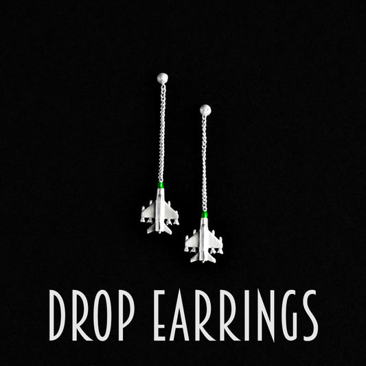  Mig 21 Drop Earrings Long
