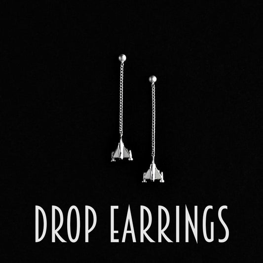 Mirage Aircraft Long Earrings For Women