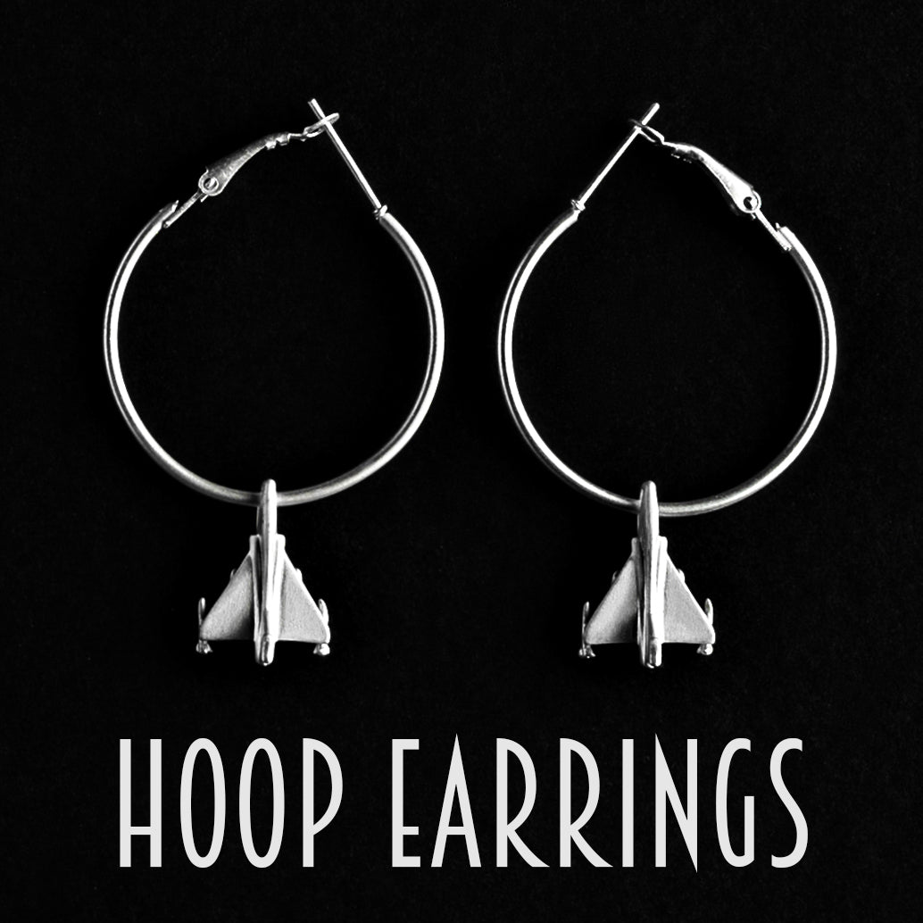 Mirage Themed Hoops Long Drop Earrings