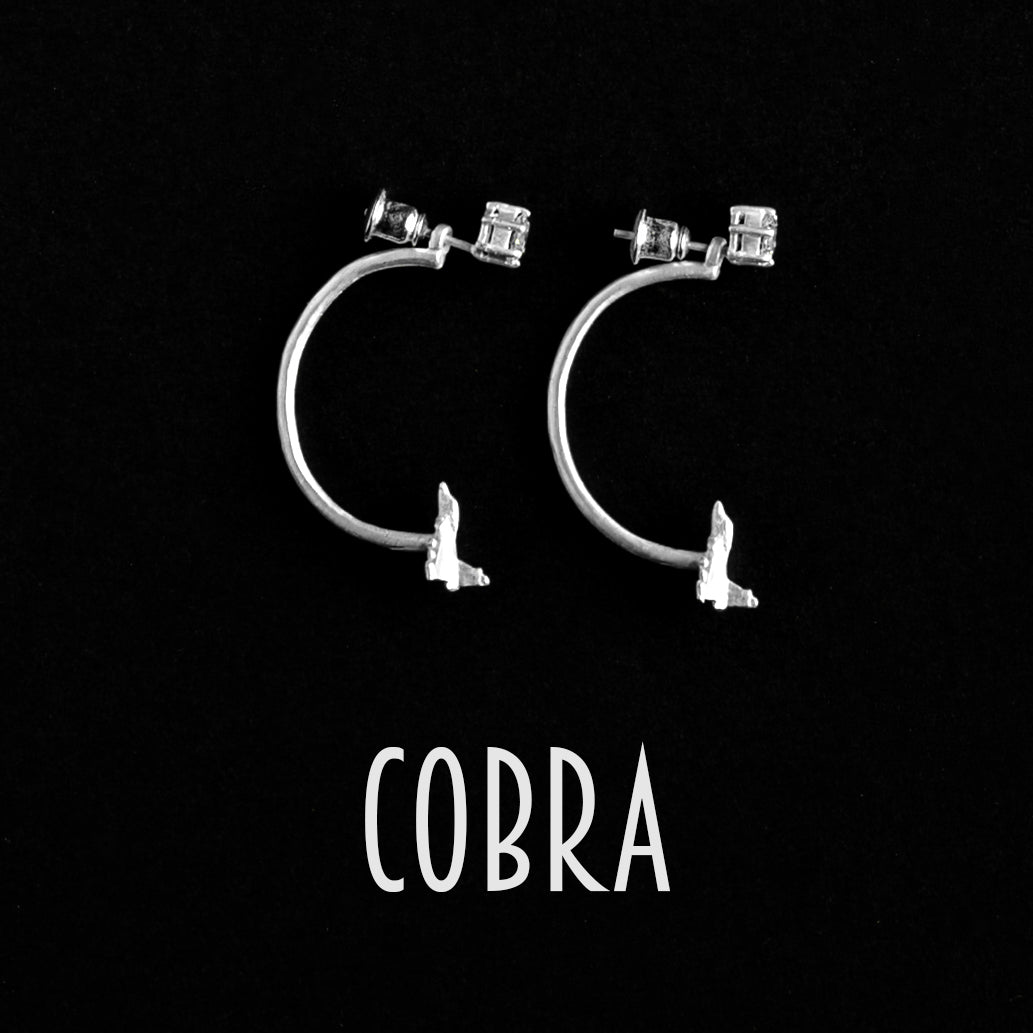 Rafale Cobra Long Hoop Earrings