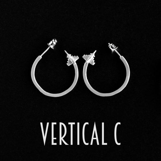 Rafale Vertical Earrings Hoop Design