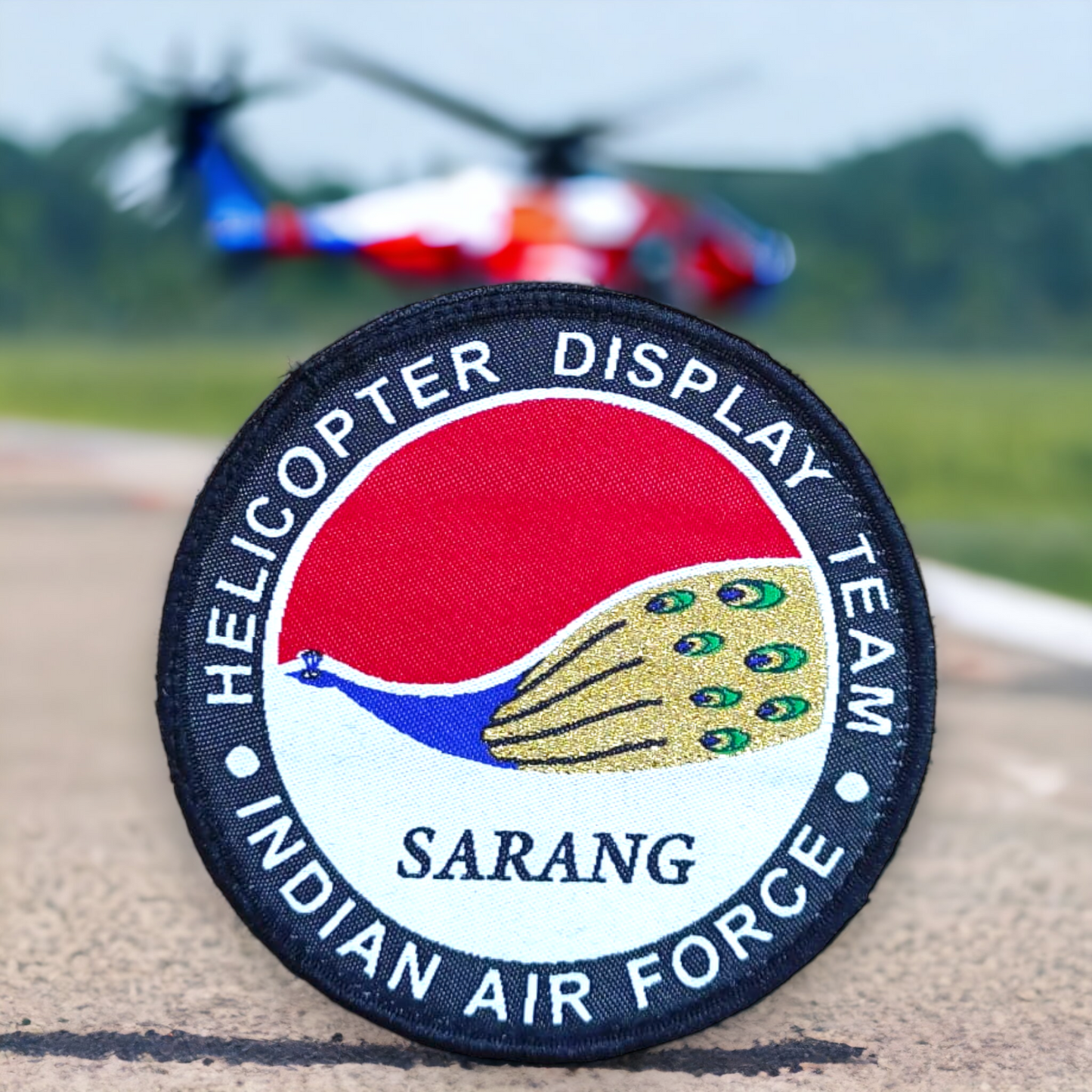 sarang helicopter display team leather jacket patches