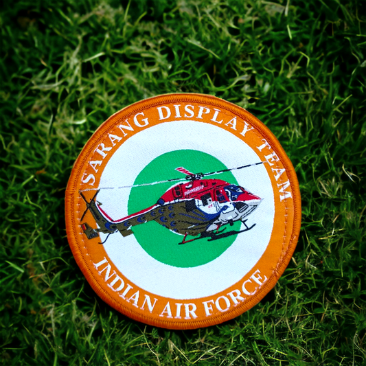 sarang helicopter display team with tri colour velcro patches