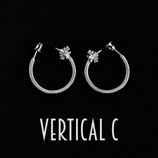  Sukhoi 30 Hoops Vertical Loop Earrings