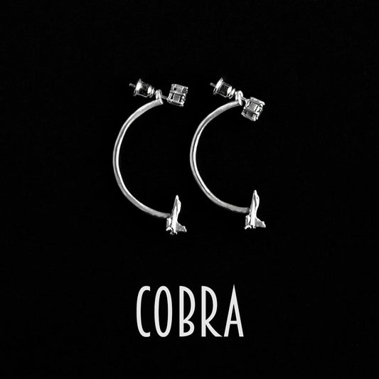 Tejas Cobra Style Long Simple Hoop Earrings
