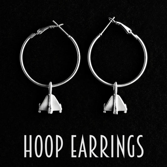 Tejas Airplane Hoops Fancy Long Earrings